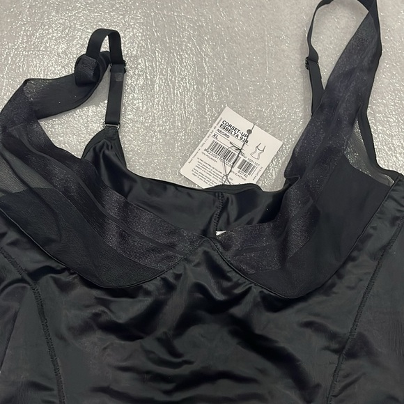 [XL]Janira Corset-Up Esbelta 914 Black Camisole with  Side Support - Picture 5 of 9